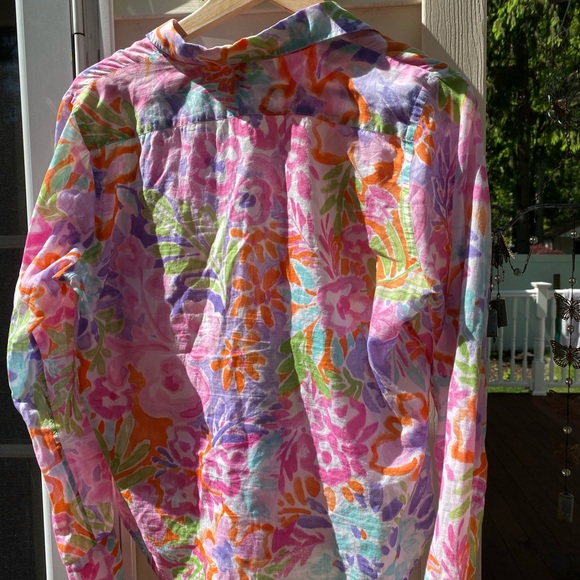 Ralph Lauren Floral Blouse petite large - Picture 6 of 8